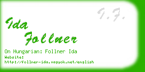 ida follner business card